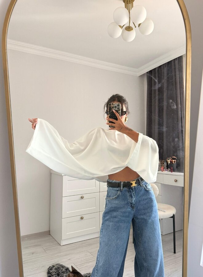 Top Luna Satin White