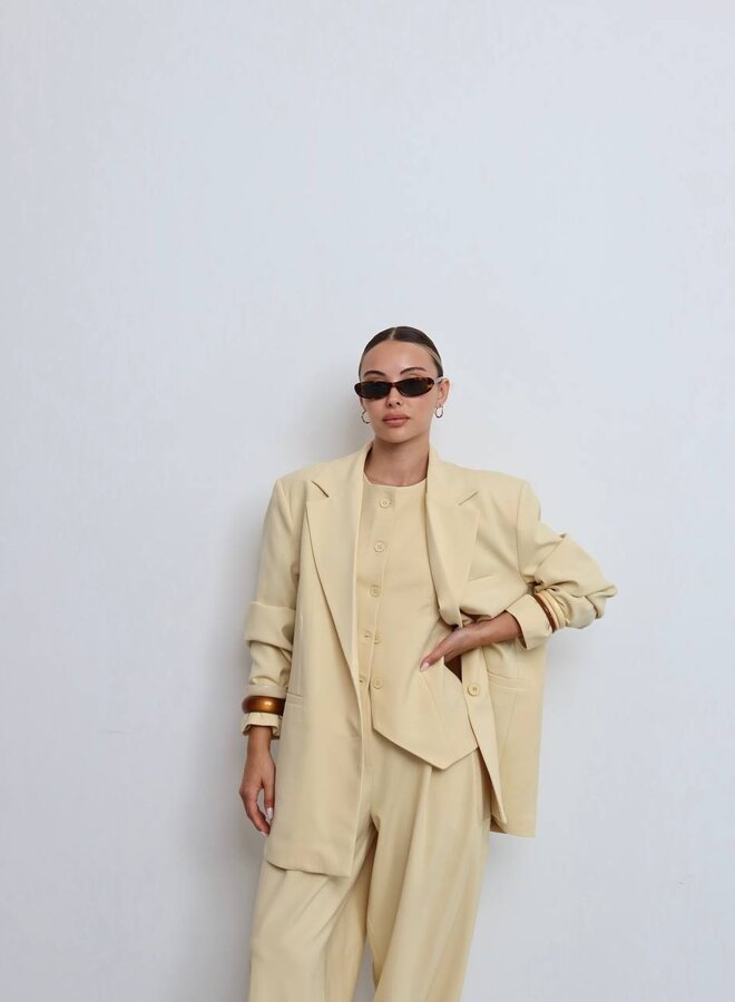 3 Delig Dames Pak Oversized It Is Soft Geel
