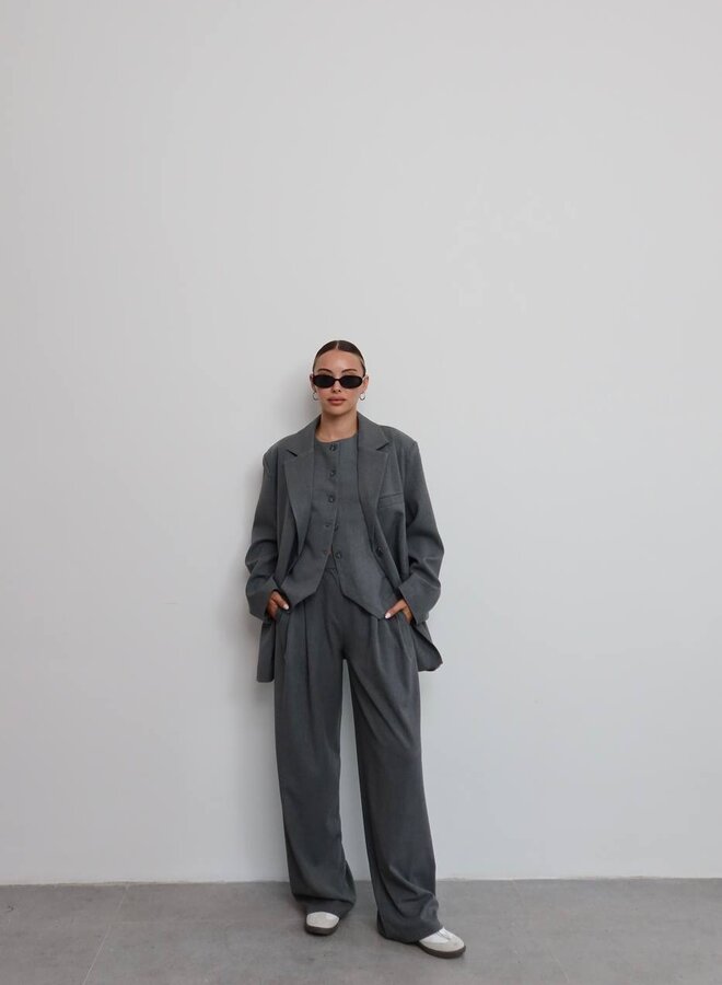 3 Delig Dames Pak Oversized It Is Antraciet