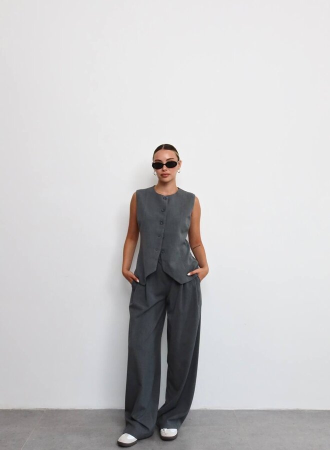 3 Delig Dames Pak Oversized It Is Antraciet