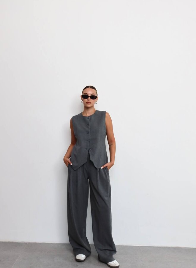 3 Delig Dames Pak Oversized It Is Antraciet