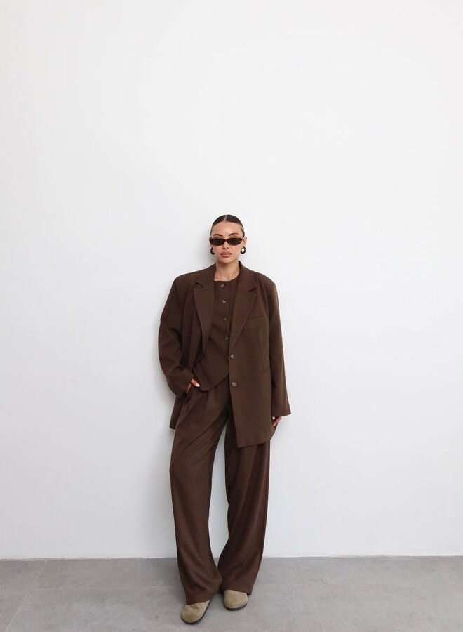 3 Delig Dames Pak Oversized It Is Choco Bruin