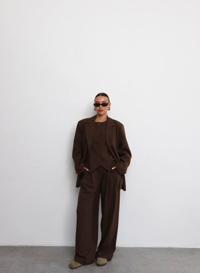 3 Delig Dames Pak Oversized It Is Choco Bruin