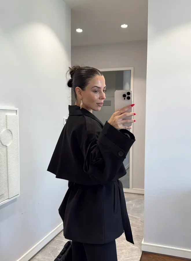 Halflange Trenchcoat Les Marais Zwart