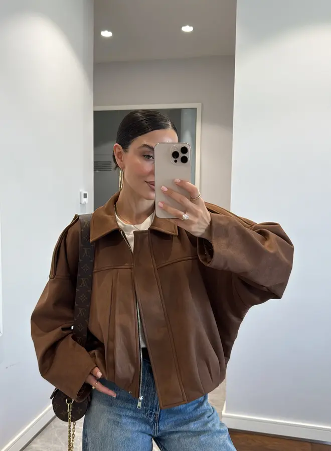 Bomber Jas Suéde Bruin
