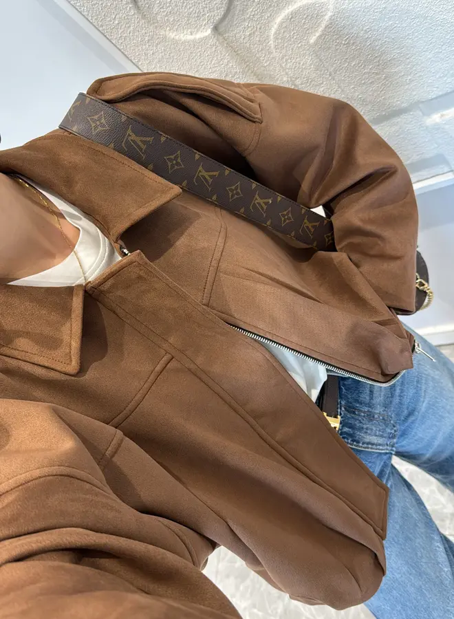 Bomber Jas Suéde Bruin