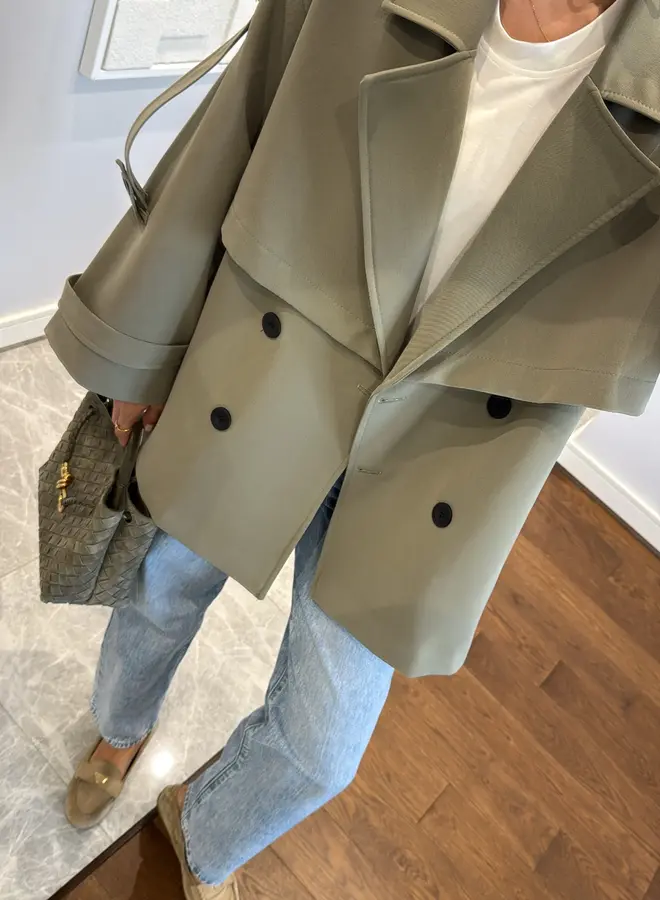 Halflange Trenchcoat Les Marais  Matcha