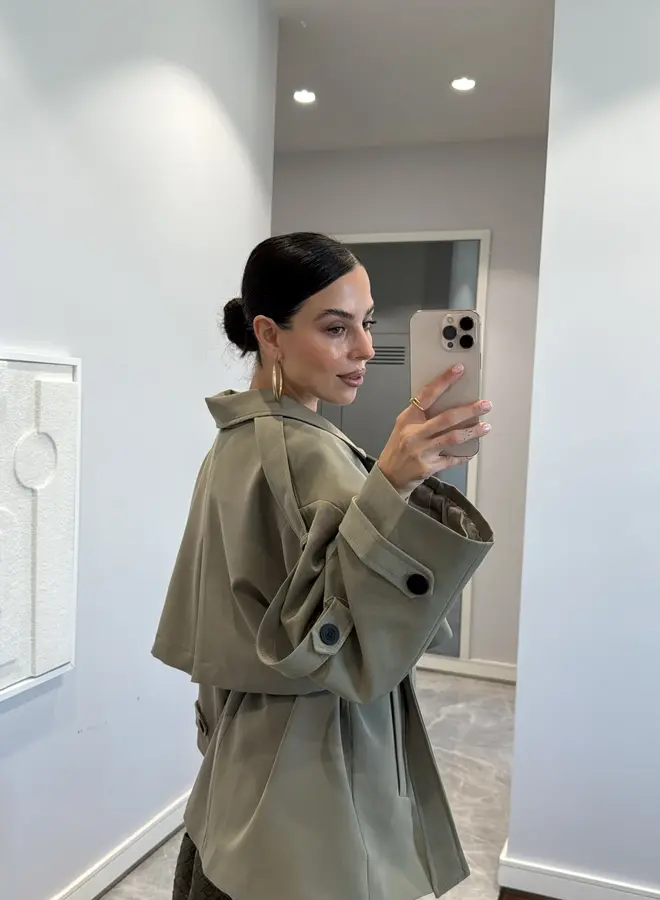 Halflange Trenchcoat Les Marais  Matcha