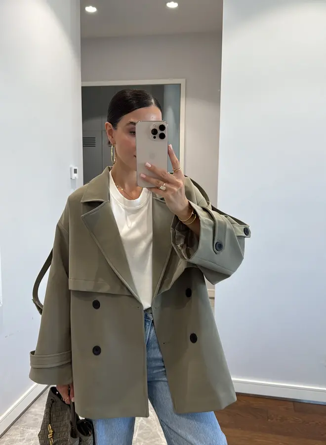 Halflange Trenchcoat Les Marais  Matcha