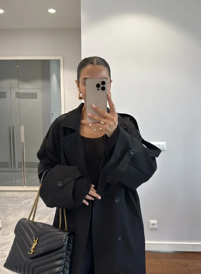 Trenchcoat Les Marais Zwart
