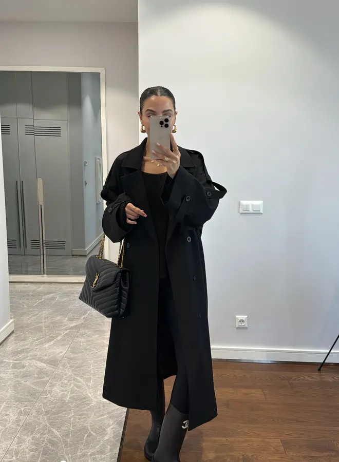Trenchcoat Les Marais Zwart
