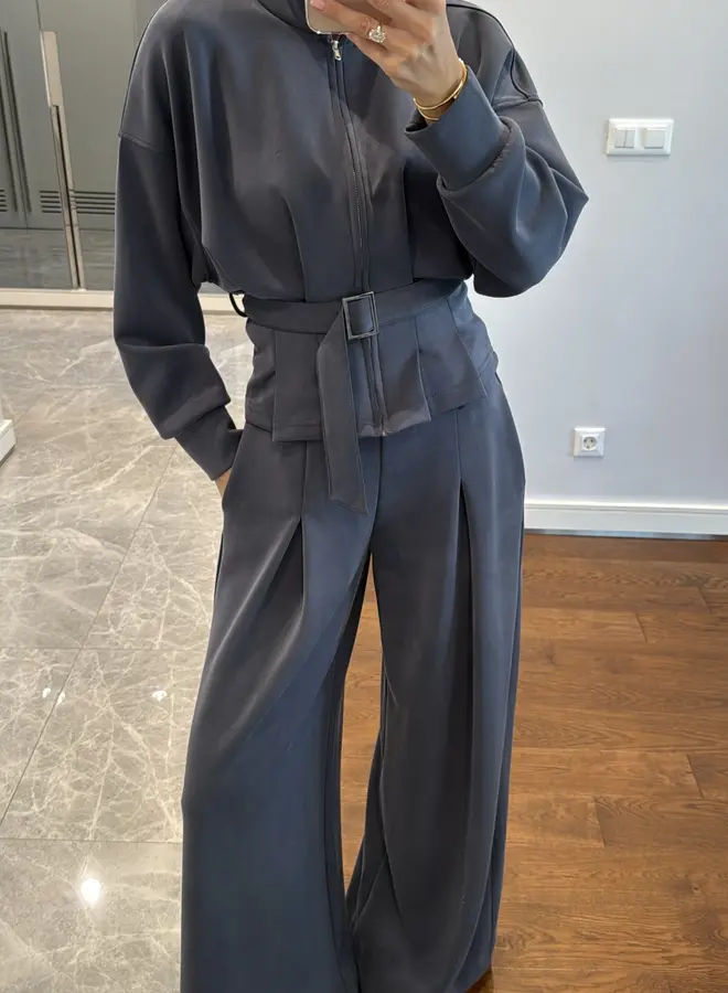 2 Delige Set Gabriella Antraciet