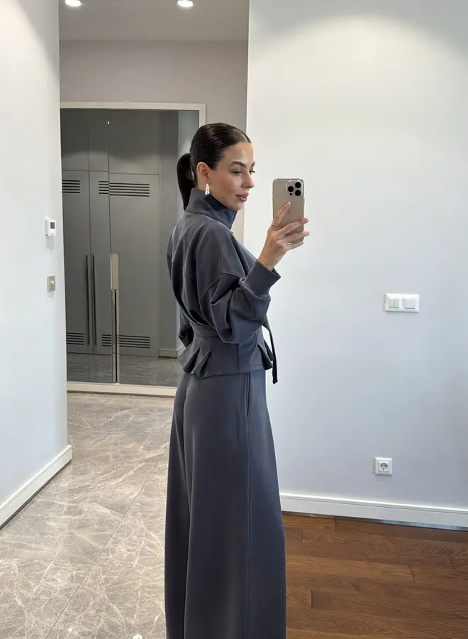 2 Delige Set Gabriella Antraciet