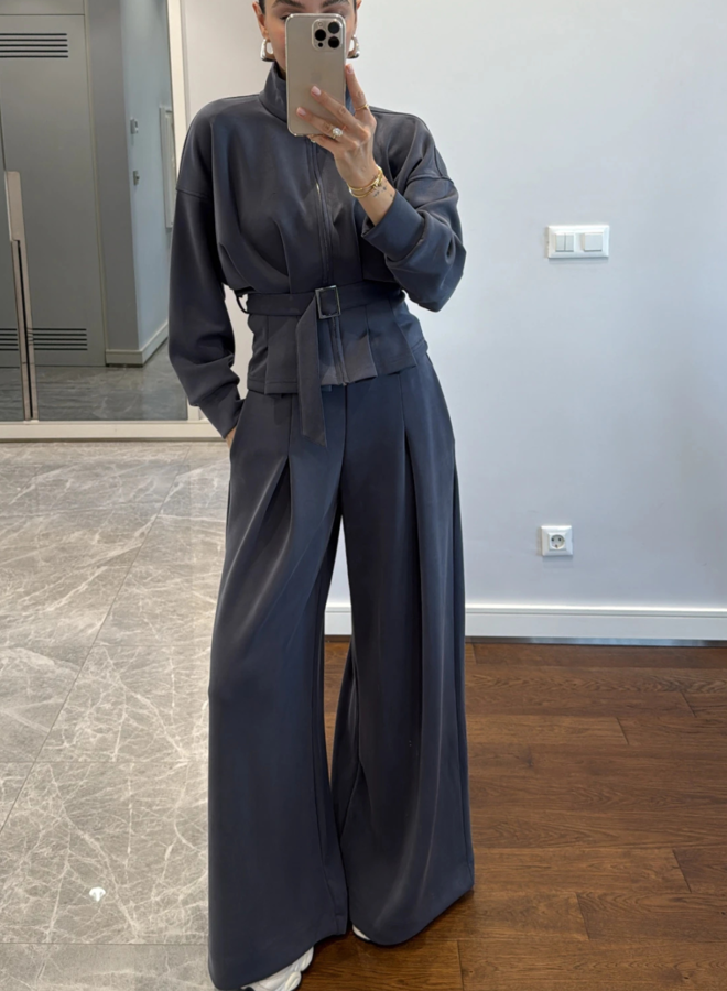 2 Delige Set Gabriella Antraciet