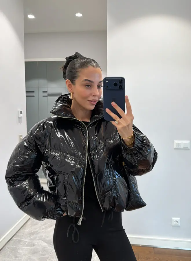 Zwarte Shiny Pufferjas