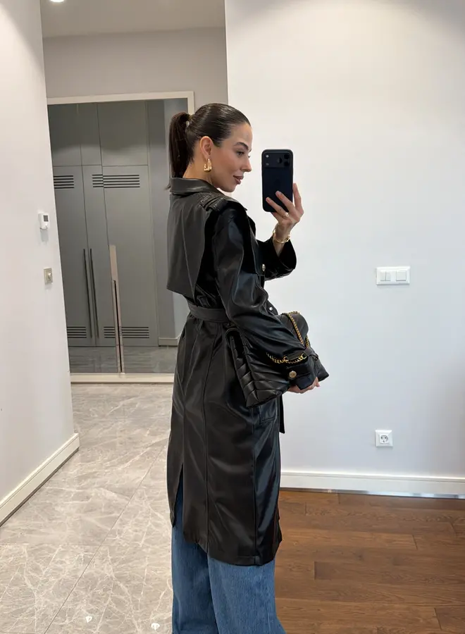 Pu Leren Jas Mikaela