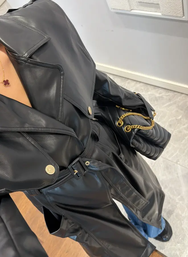 Pu Leren Jas Mikaela