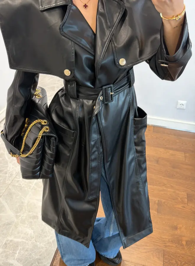 Pu Leren Jas Mikaela