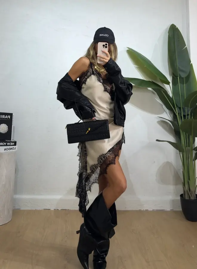 Viral Silky Asymmetrische Jurk