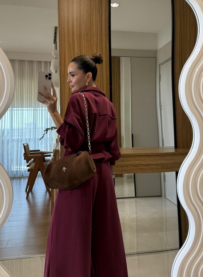 2 Delige Set Gabriella Burgundy