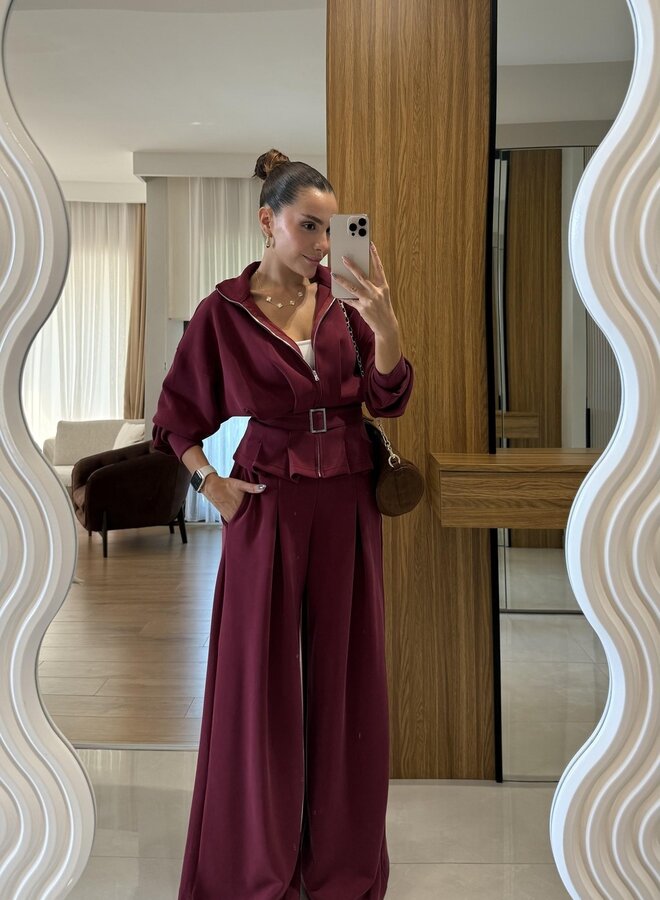 2 Delige Set Gabriella Burgundy