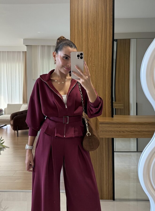 2 Delige Set Gabriella Burgundy