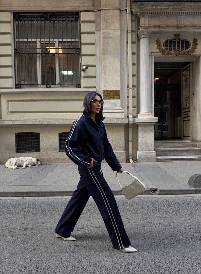 2 Delige Denim Track Suit