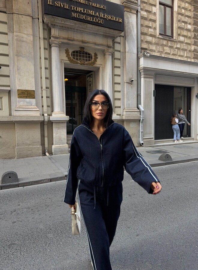 2 Delige Denim Track Suit
