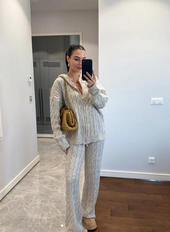 2 Delige Set Knitted Cable