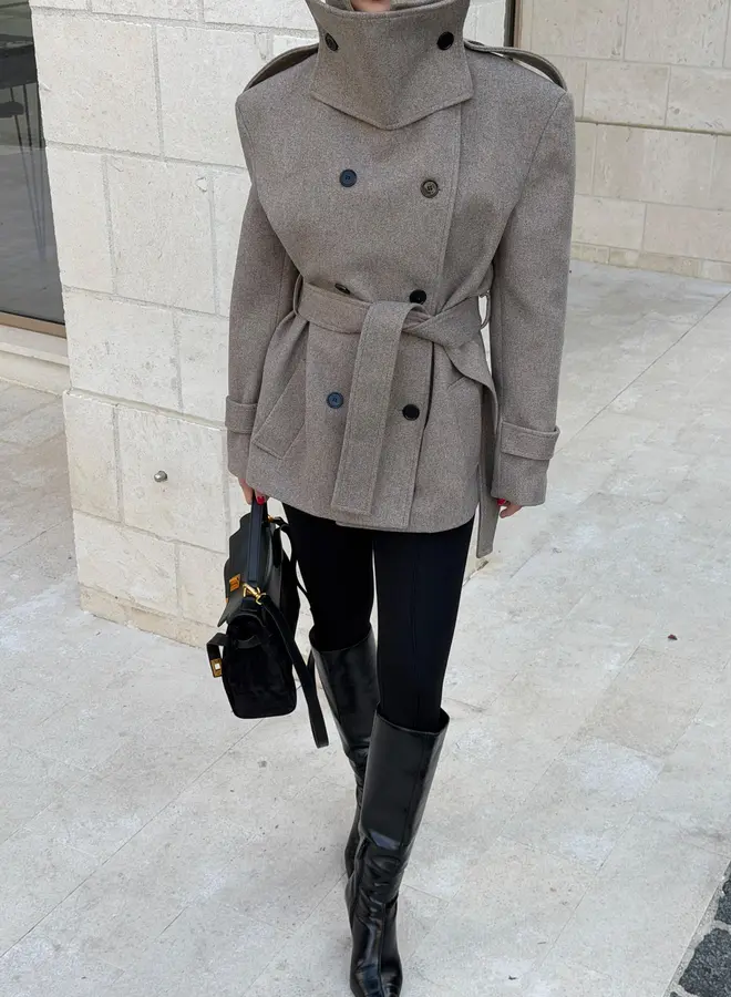 Korte Mantel Jas Olivia