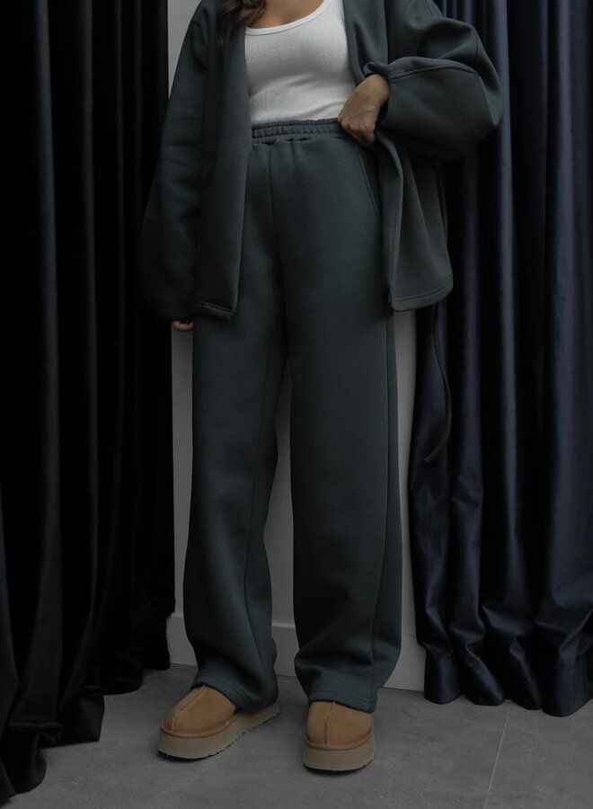 2 Delige Set Comfy Kimono Antraciet