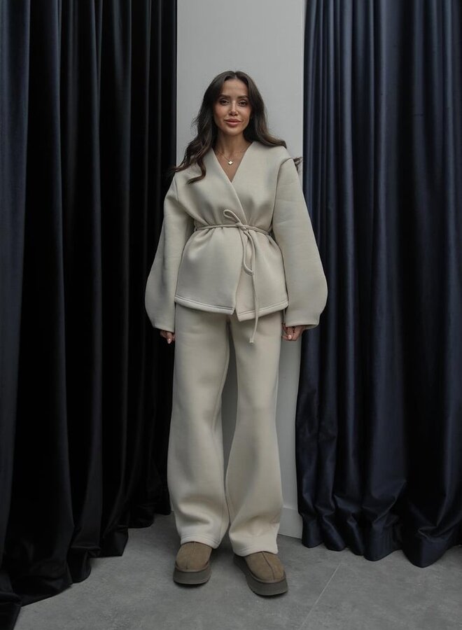 2 Delige Set Comfy Kimono Beige