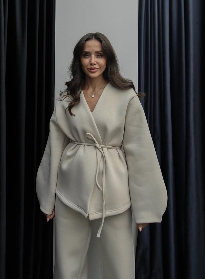 2 Delige Set Comfy Kimono Beige