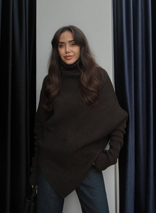 Asymmetrisch Gesneden Coltrui Bruin