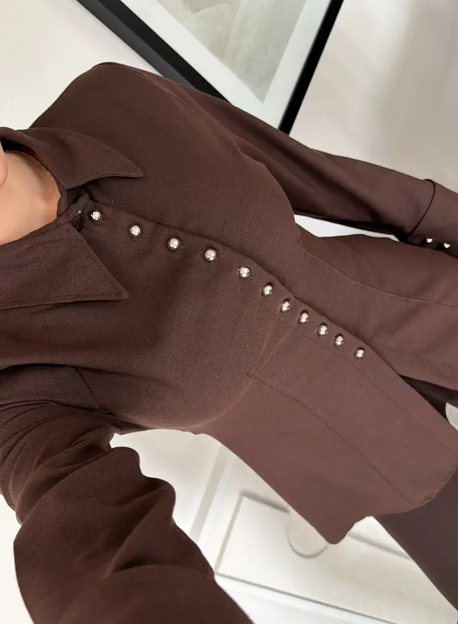 Blouse Signature Tailored Bruin