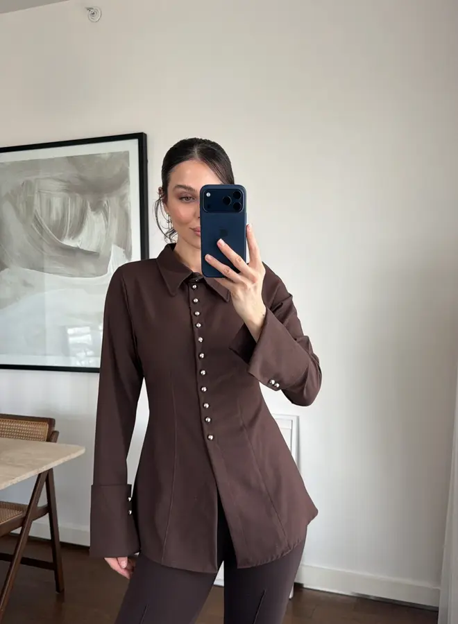 Blouse Signature Tailored Bruin