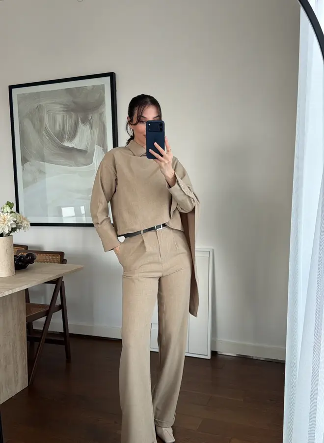 2 Delige Set Soft Drape Beige