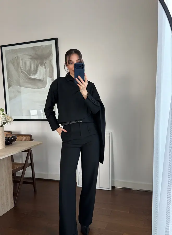 2 Delige Set Soft Drape Zwart