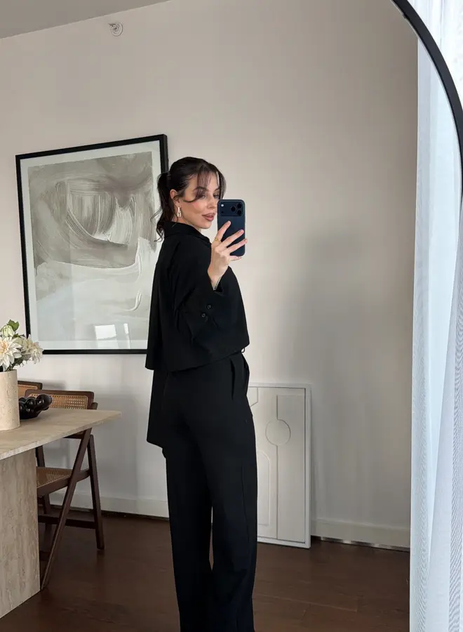 2 Delige Set Soft Drape Zwart