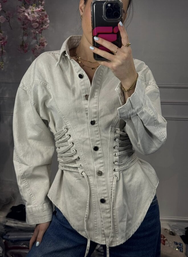 Blouse Denim Corset Ecru