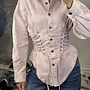 Blouse Denim Corset Pink