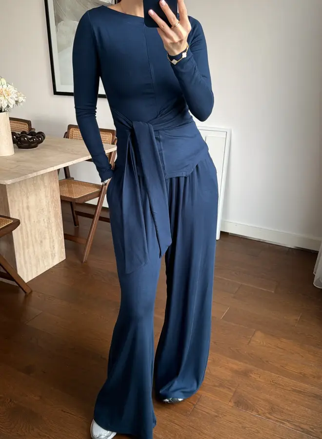 2 Delige Set Soof Petrol Blauw