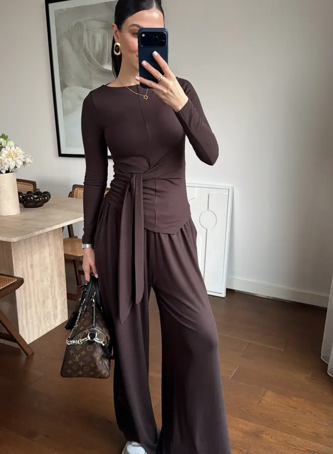 2 Delige Set Soof  Bruin