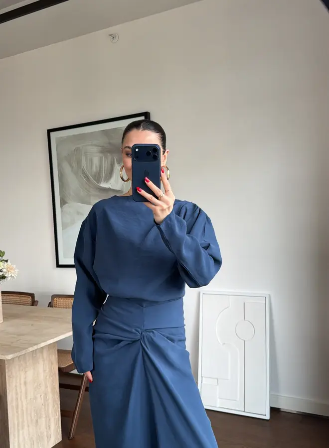 2 Delige Set Selene Drapé Indigo