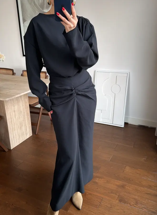 2 Delige Set Selene Drapé Zwart