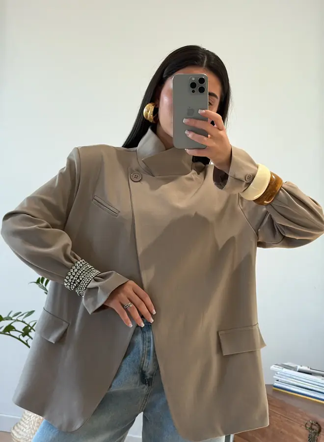 Blazer / Colbert Side Down Taupe