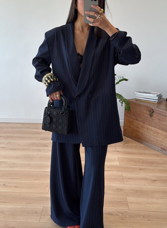 2 Delig Damespak Rebel Stripes Navy Blue