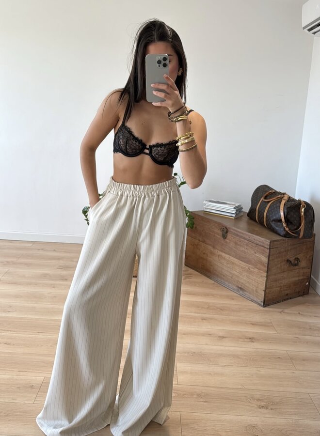 2 Delig Damespak Rebel Stripes Ecru