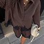 2 Delig Setje Bruin Lace Stripe