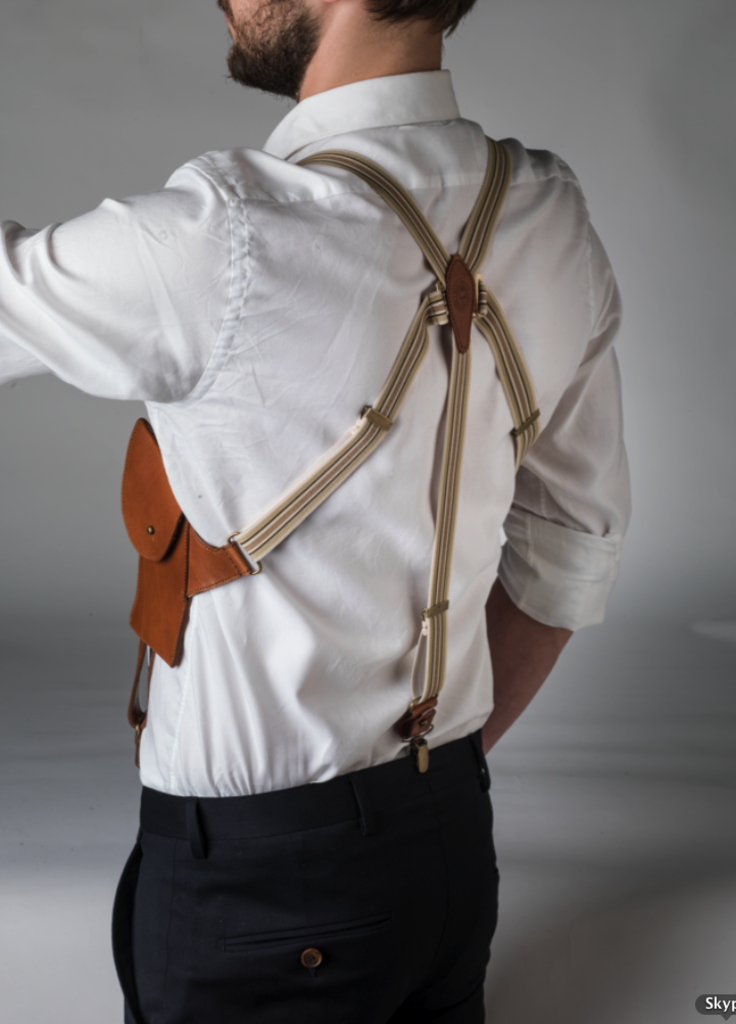 Mayenne Nelen Pocket Holster Suspender Cream lined